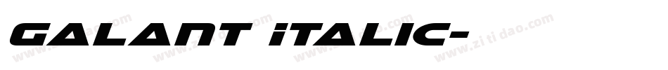 Galant Italic字体转换
